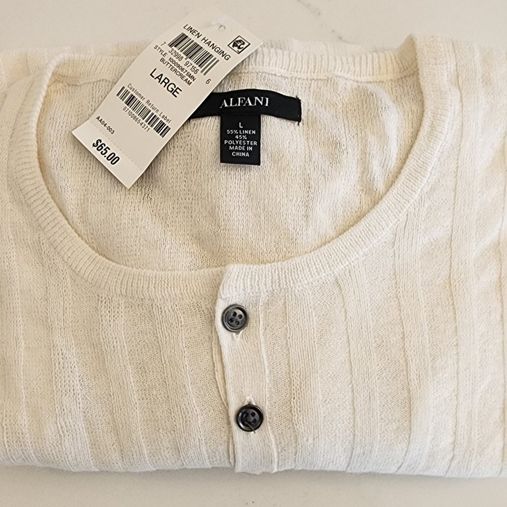Alfani Linen Henley